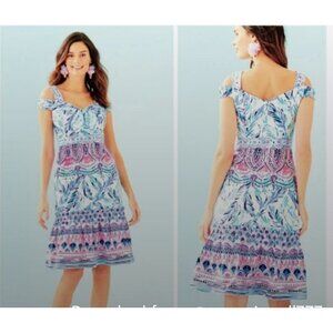 Lilly Pulitzer Multicolor Off-Shoulder Midi Dress